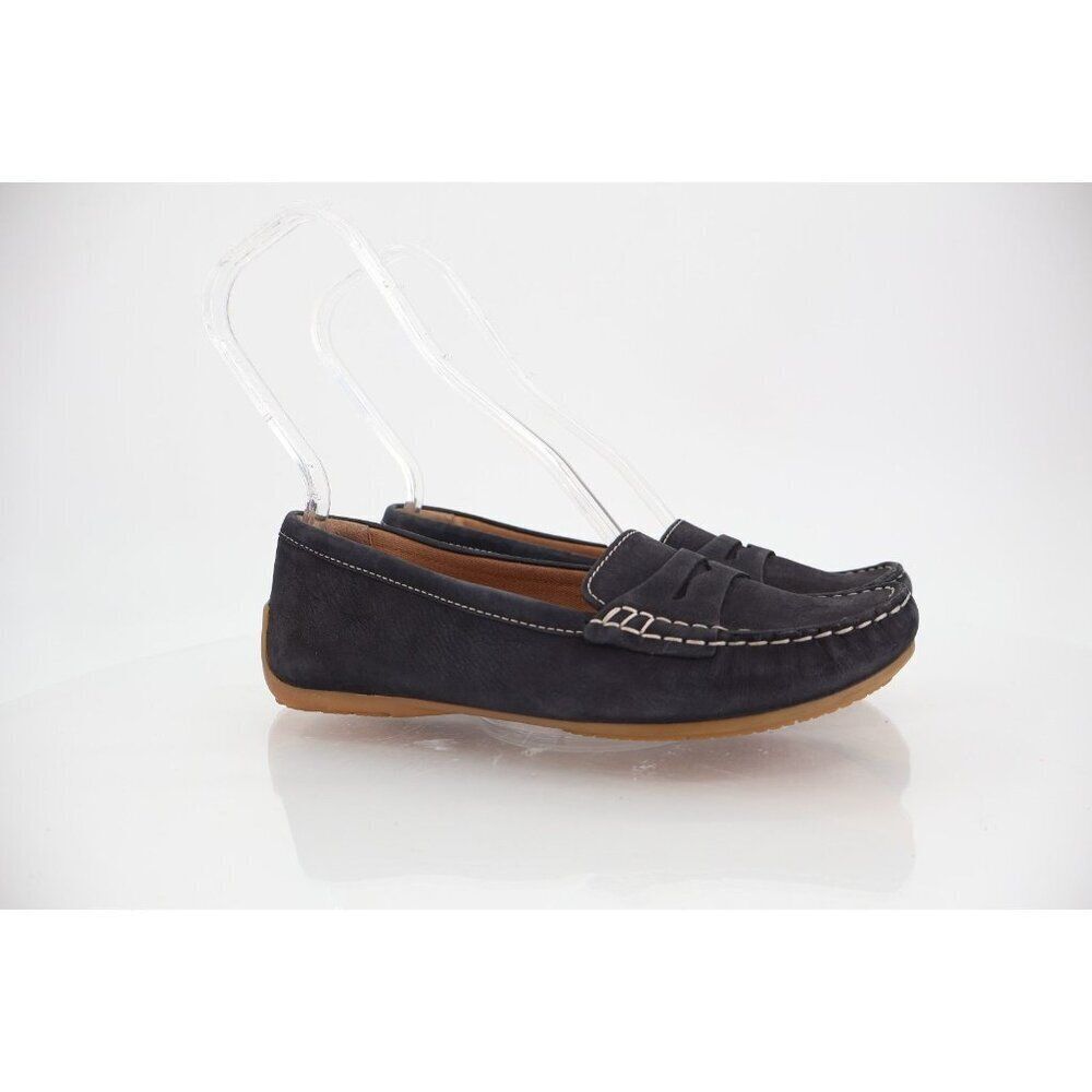 Clarks Doraville Nest Penny Loafer Women's Size 7.5 Black Nubuck Flat Shoes